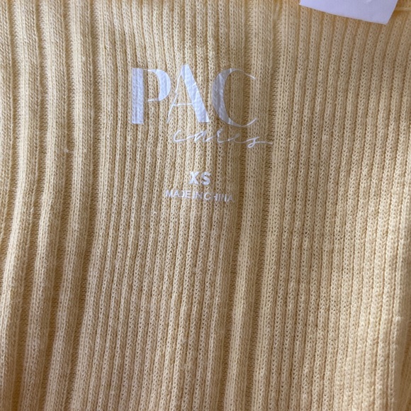 pacsun yellow tied top with layering tank top - Picture 3 of 6